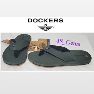 New Dockers Mens Flip Flops Premium Brushed EVA Outdoor Green Shoes Medium 8 9